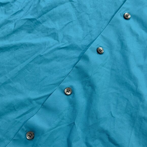 Express 1MX Dress Shirt Mens Small Blue Fitted Collared Button Down Wrinkle Free - Picture 3 of 6